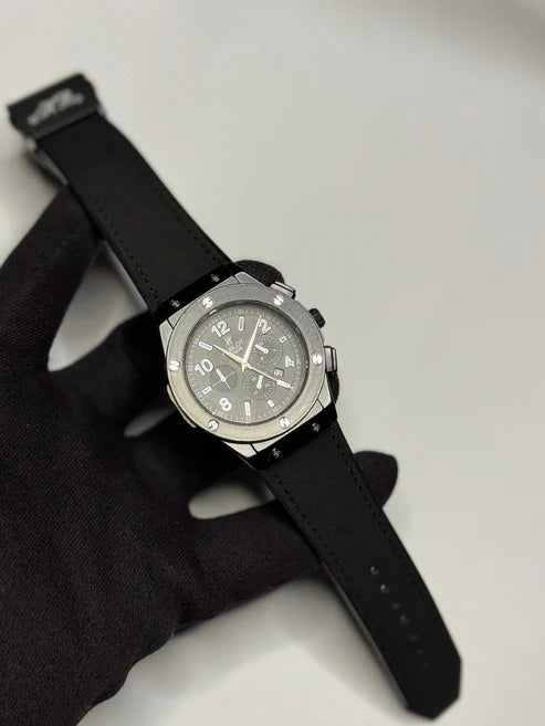 HB With Leather Strap Watch
