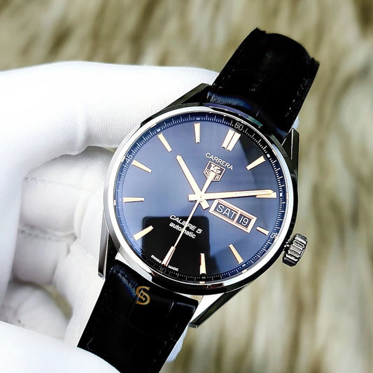Tag Heuer Leather Calibre 5